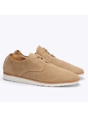 Nisolo Travel Derby Shoe In Stone Size 9.5